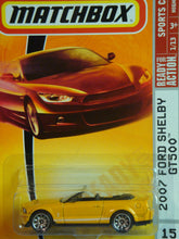 Mattel Matchbox 2008 MBX Sports Cars 1:64 Scale Die Cast Metal Car #15 - 2007 Ford Shelby Gt500 Yellow